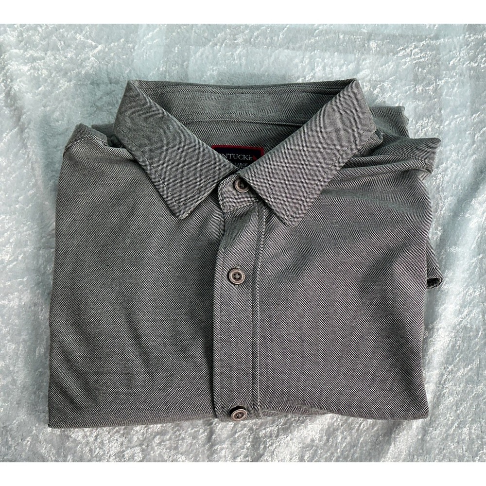UNTUCKit XXL Maximus Grunhaus Gray Long Sleeve Cotton Polyester EUC
